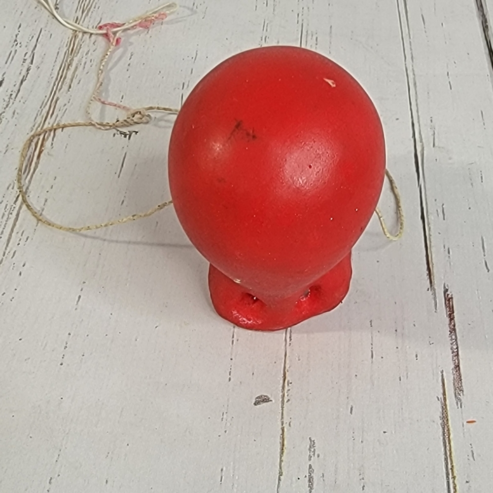Vintage Red Rubber Clown Gag Nose Sqeeks when Squeezed Horror Killer Clown